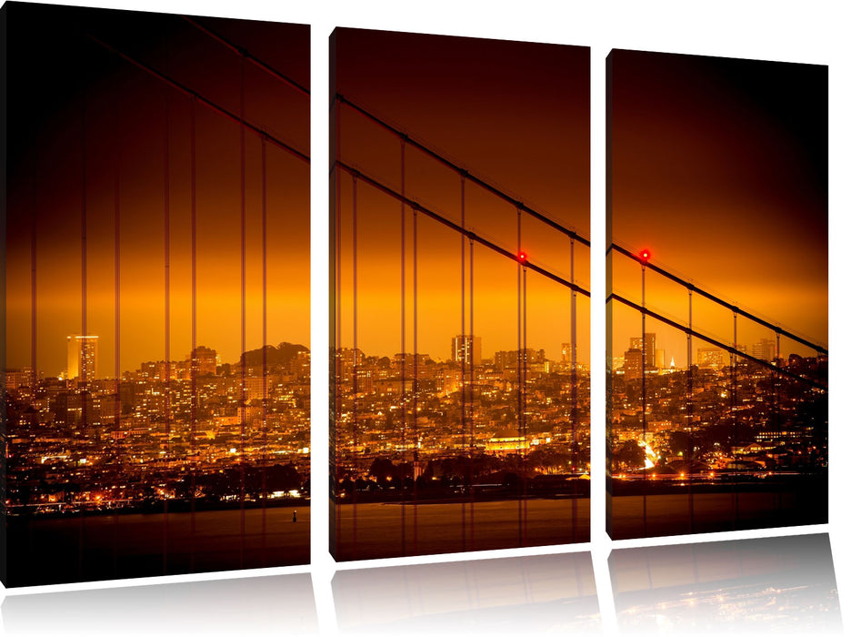 San Francisco Skyline Leinwandbild 3 Teilig