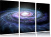 Sternenwirbel Galaxie Leinwandbild 3 Teilig