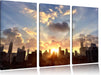 Chicago Skyline im Sonnenaufgang Leinwandbild 3 Teilig