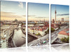 Skyline von Berlin Leinwandbild 3 Teilig