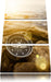 Kompass auf Steinen Reiselust Leinwandbild 3 Teilig