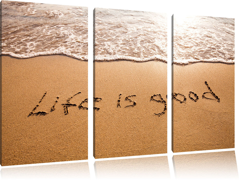 Sand Life is good Leinwandbild 3 Teilig