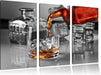 Whiskey im Glas Leinwandbild 3 Teilig
