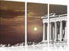 schöner Tempel der Athene Leinwandbild 3 Teilig
