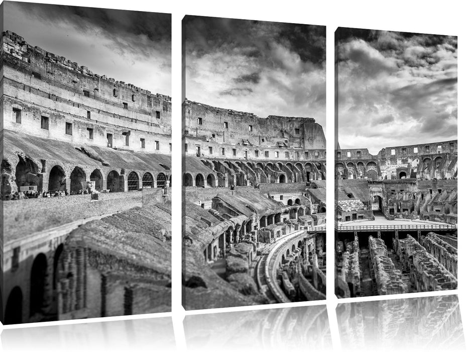 Kolosseum in Rom Leinwandbild 3 Teilig