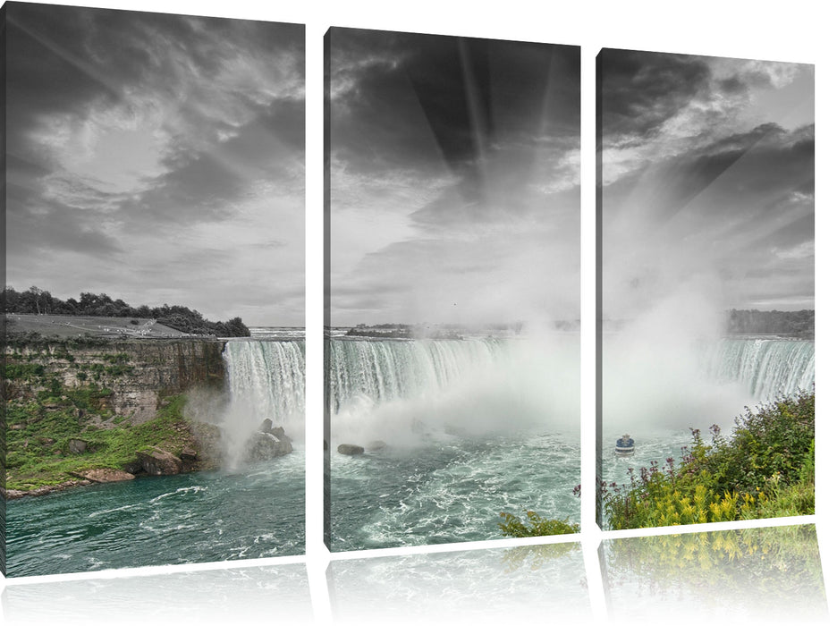 beeindruckende Niagara Fälle Leinwandbild 3 Teilig