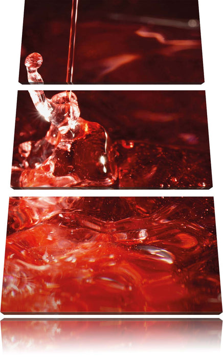 rote Flüssigkeit Leinwandbild 3 Teilig