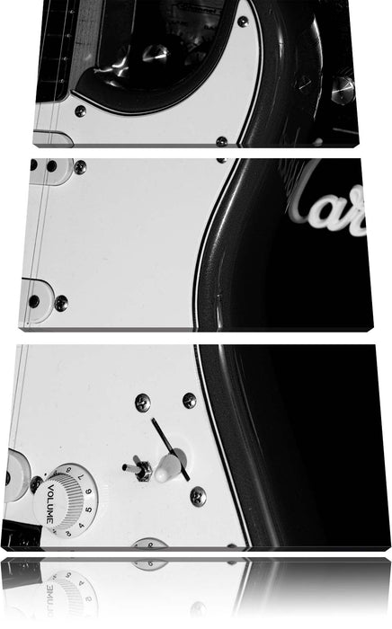 E-Gitarre Verstärker Leinwandbild 3 Teilig
