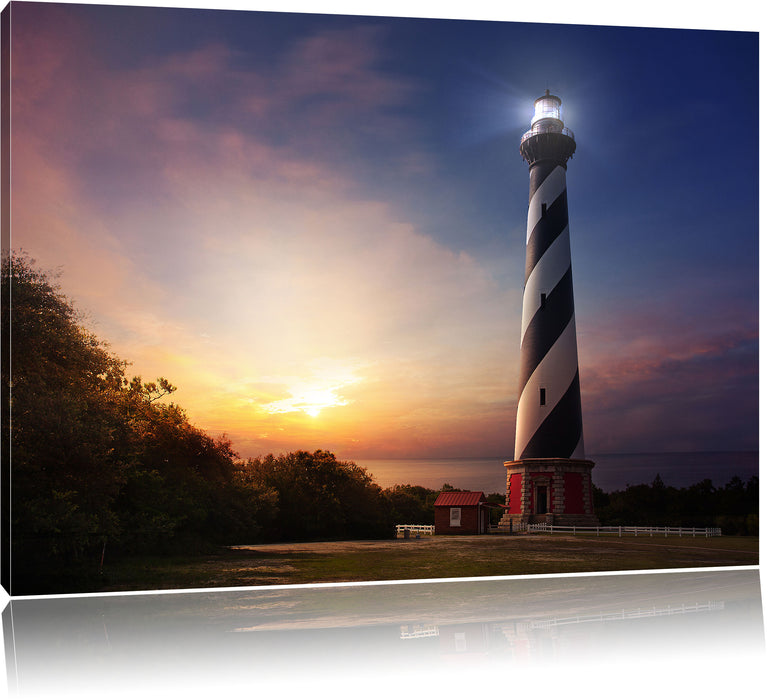 Pixxprint Cape Hatteras Leuchtturm, Leinwandbild