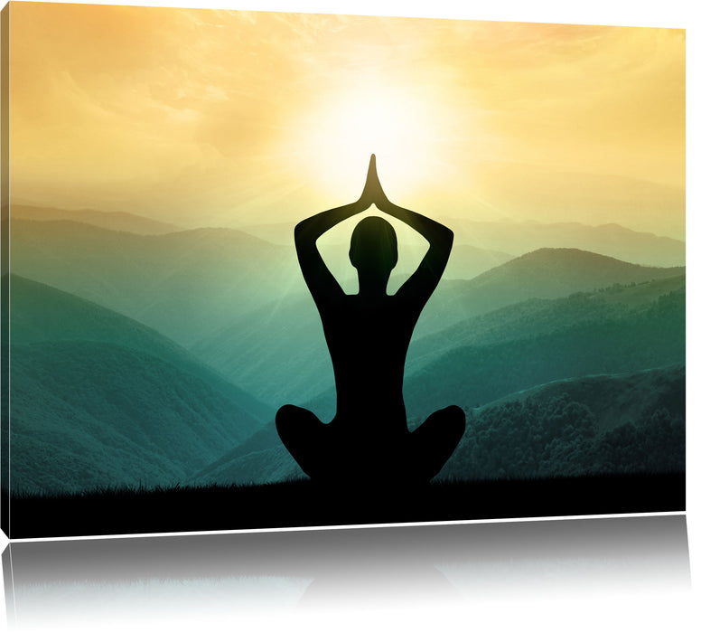 Pixxprint Yoga und Meditation, Leinwandbild