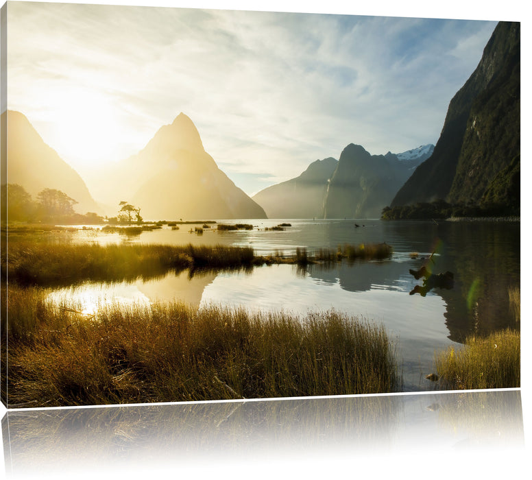 Pixxprint Milford Sound Neuseeland, Leinwandbild