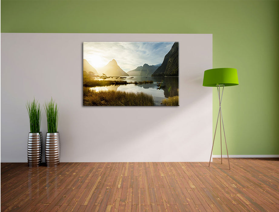 Milford Sound Neuseeland Leinwandbild im Flur