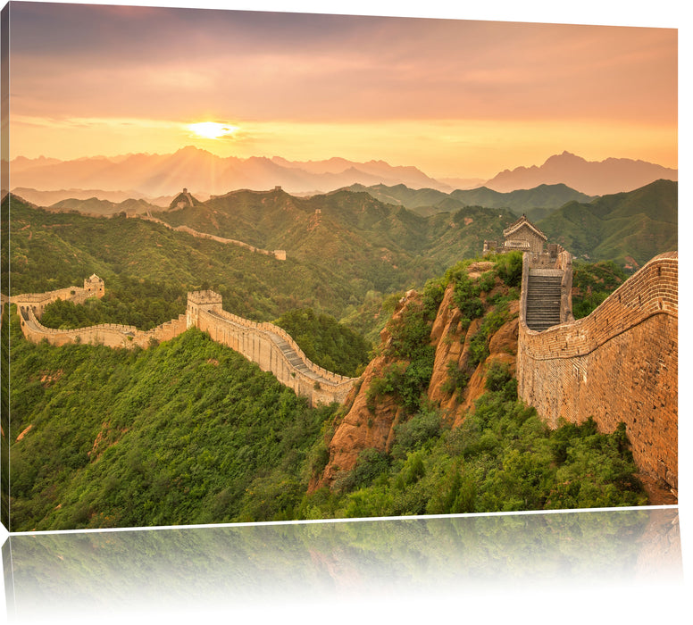 Pixxprint Chinesische Mauer, Leinwandbild