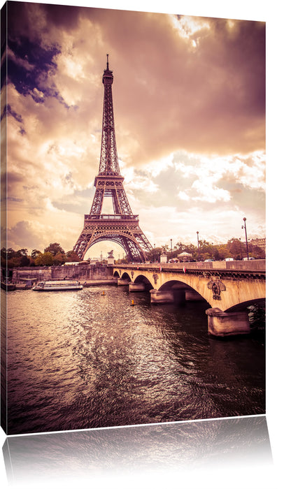 Pixxprint Eiffelturm in Paris, Leinwandbild