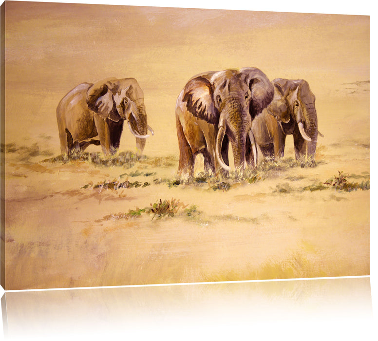 Elefanten in Südafrika Leinwandbild