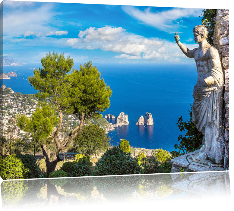 Pixxprint Insel Capri in Italien, Leinwandbild