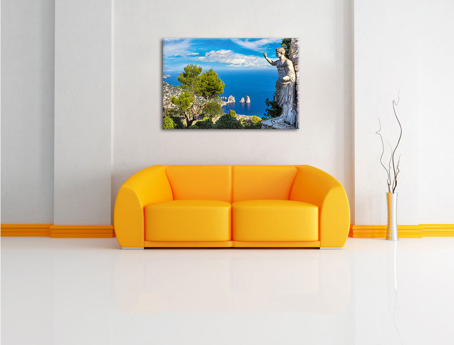 Insel Capri in Italien Leinwandbild über Sofa