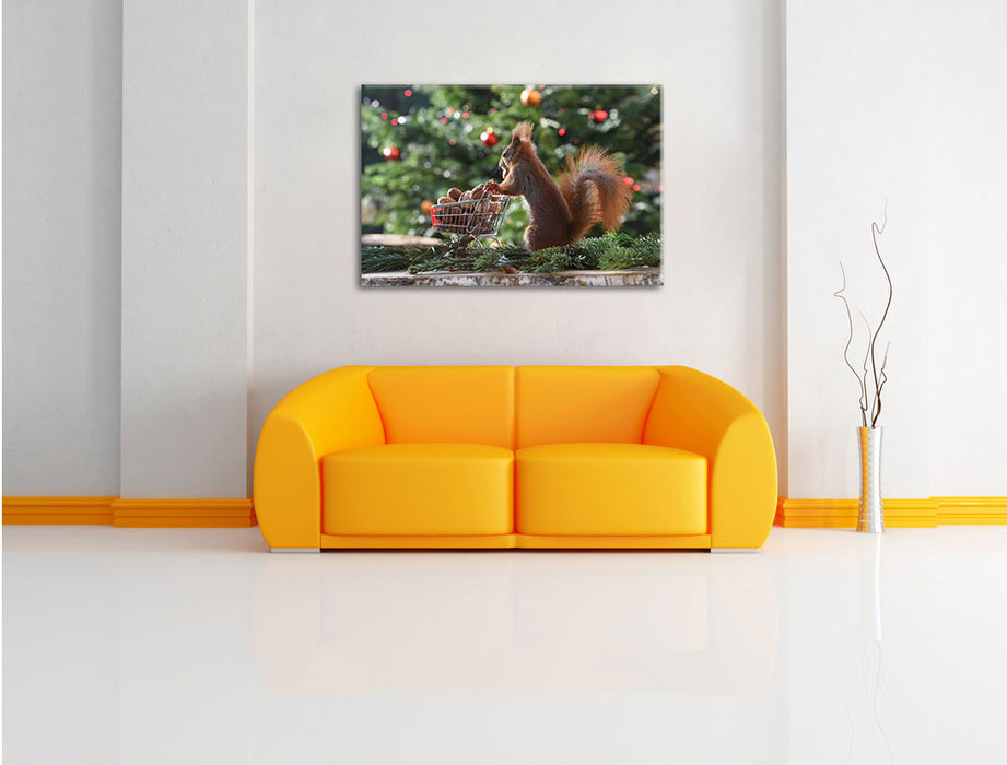 Eichhörnchen Leinwandbild über Sofa