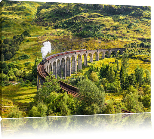 Eisenbahnviadukt in Schottland Leinwandbild