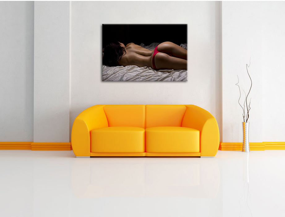 Perfekter Frauen Po Leinwandbild über Sofa