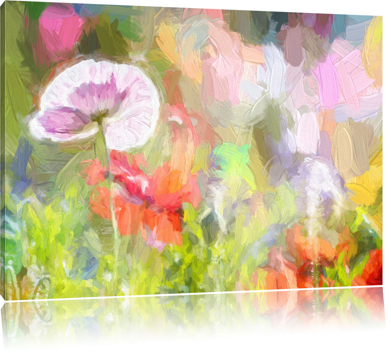 Pixxprint Kalifornischer Mohn im Frühling, Leinwandbild