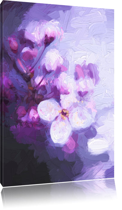 Pixxprint Blüten des Kirschbaumes Kunst, Leinwandbild
