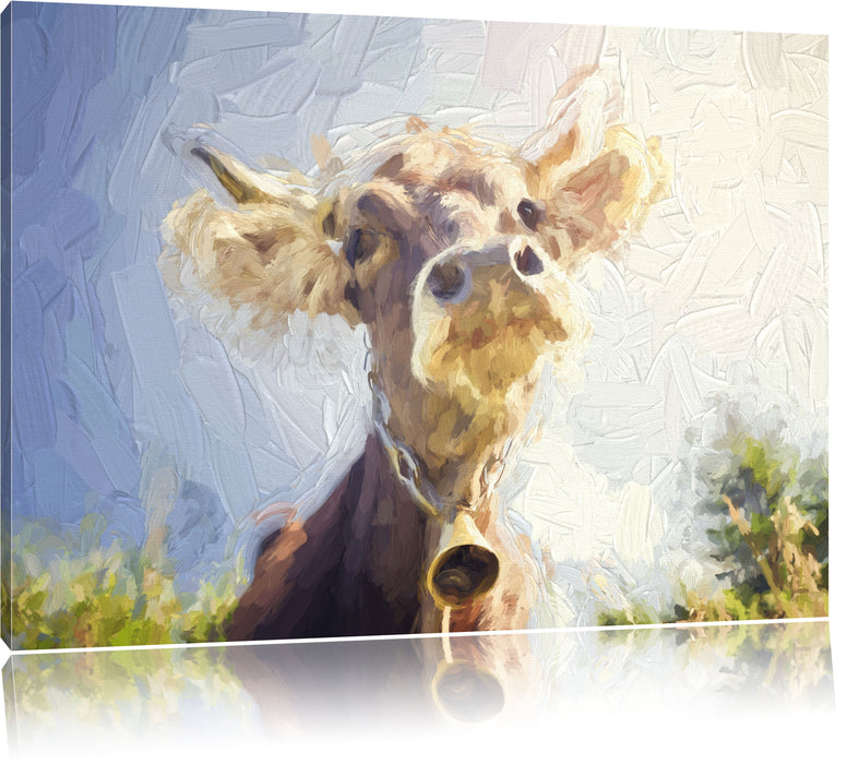 Portrait einer Kuh Leinwandbild