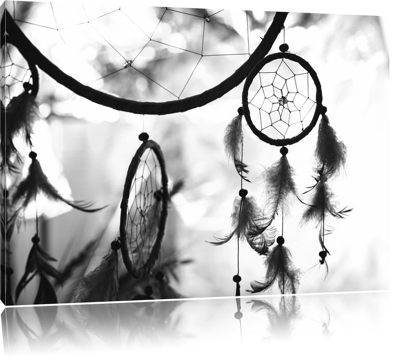 Pixxprint Traumfänger B&W, Leinwandbild