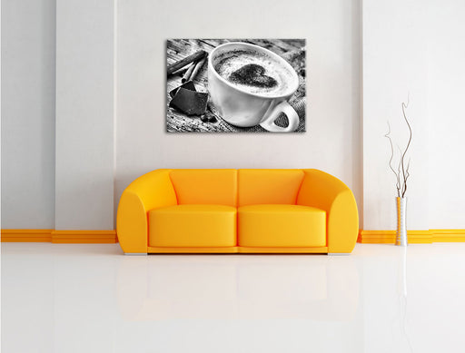 Kaffe Kaffeebohnen Leinwandbild über Sofa