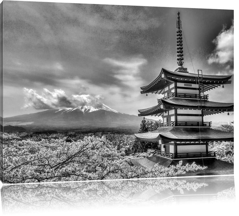 Pixxprint Japanisches Gebäude, Leinwandbild