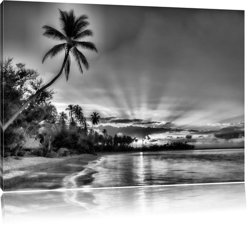 Palmen am Strand Leinwandbild