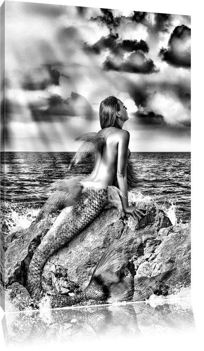 Pixxprint Traumhafte Meerjungfrau, Leinwandbild
