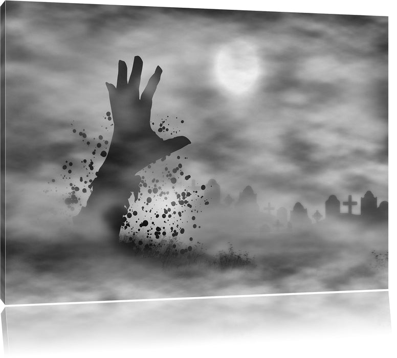 Pixxprint Zombie Erwachen, Leinwandbild