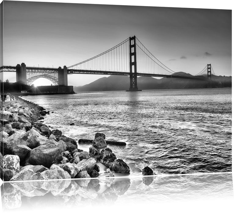 Pixxprint Imposante Golden Gate Bridge, Leinwandbild