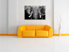 Elefant B&W Leinwandbild über Sofa