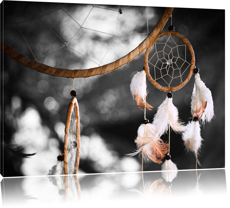 Pixxprint Traumfänger Kunst B&W, Leinwandbild