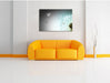 Löwenzahn Pusteblume B&W Leinwandbild über Sofa