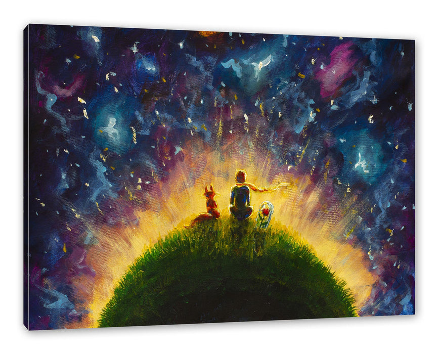 Pixxprint Ölgemälde "Der kleine Prinz", Leinwandbild