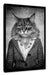 Katzenkopf mit Menschenkörper Blazer, Monochrome Leinwanbild Rechteckig