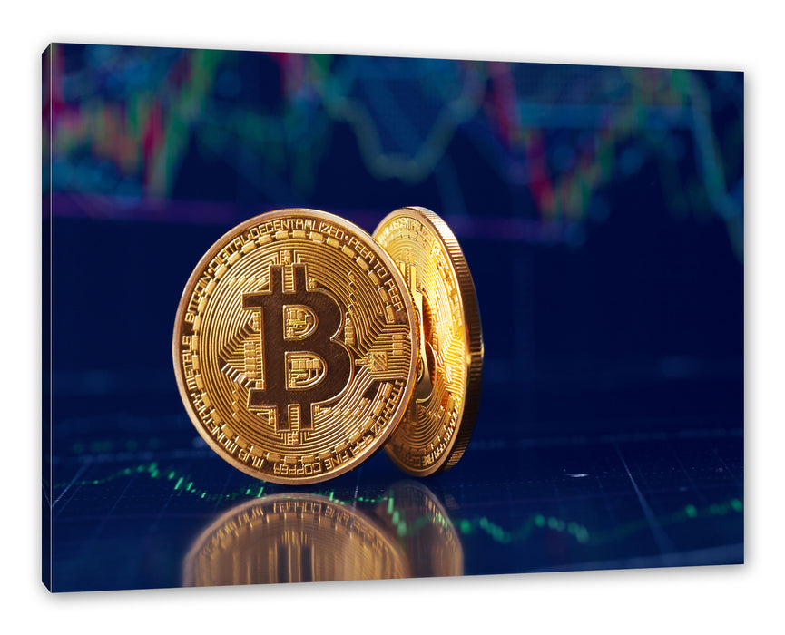 Pixxprint Bitcoin BTC , Leinwandbild