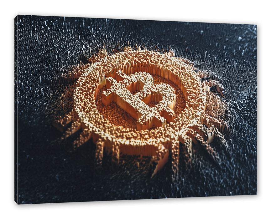 Pixxprint Bitcoin BTC , Leinwandbild
