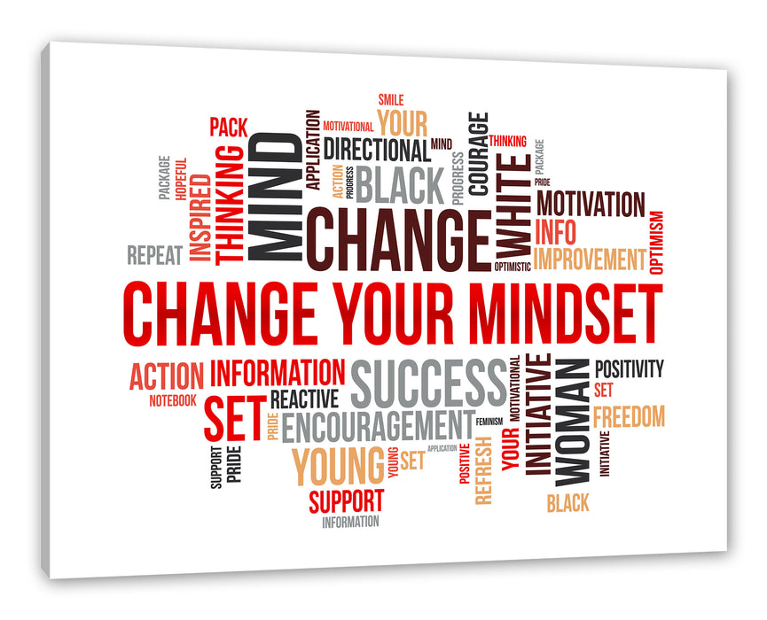 Pixxprint Mindset Motivaton, Leinwandbild
