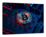 Bitcoin BTC auf Computerchip Leinwandbild Rechteckig