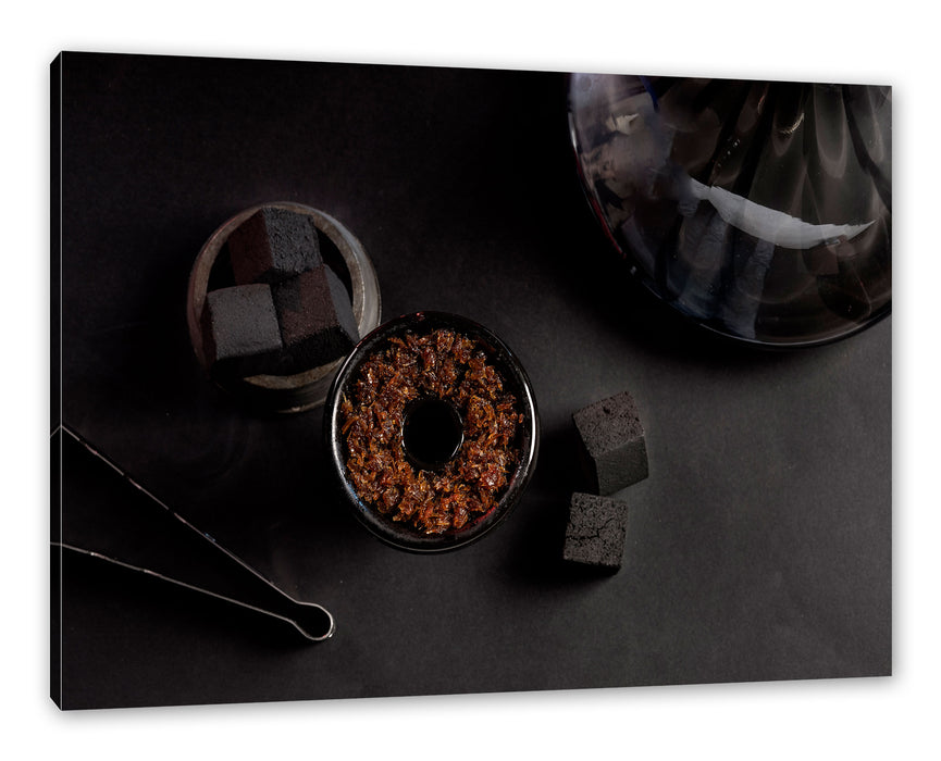 Pixxprint Shishazubhör im Stillleben, Leinwandbild