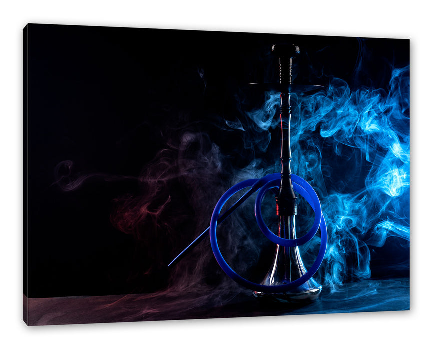 Pixxprint Shisha im Rauch, Leinwandbild