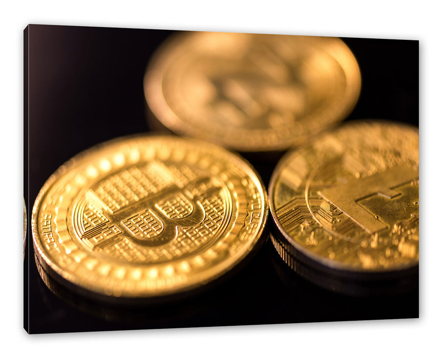 Pixxprint Bitcoin BTC vs. Litecoin LTC, Leinwandbild