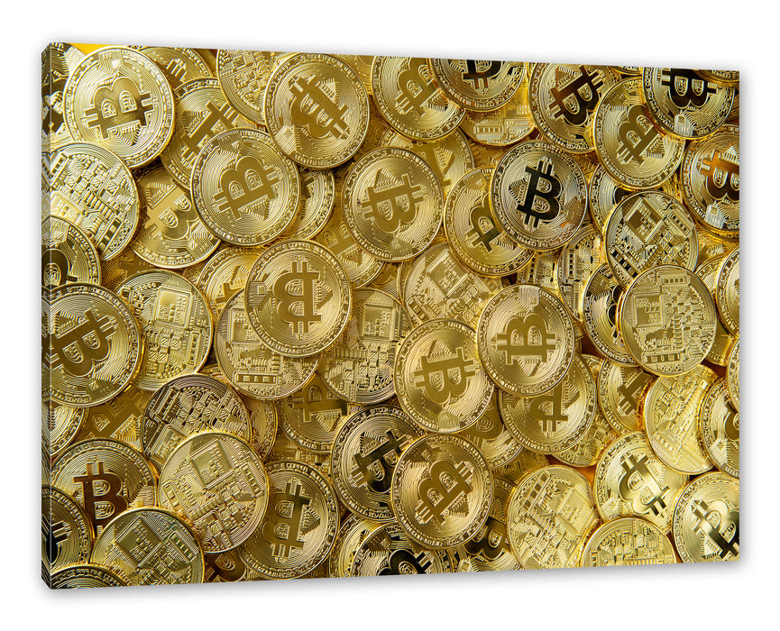 Pixxprint Bitcoins BTC Coin, Leinwandbild
