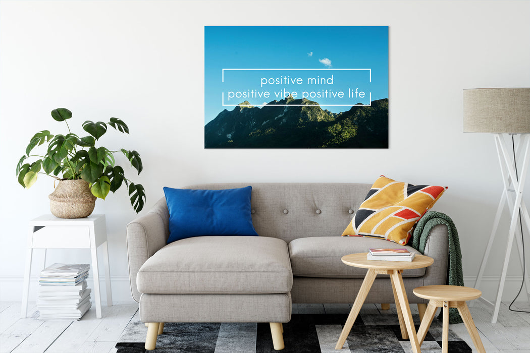 Positive Mind Motivaton Leinwandbild Wohnzimmer Rechteckig