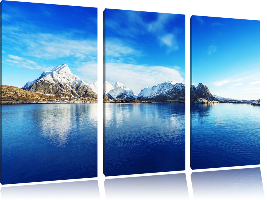 Lofoten in Norwegen Leinwandbild 3 Teilig