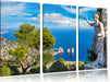 Insel Capri in Italien Leinwandbild 3 Teilig